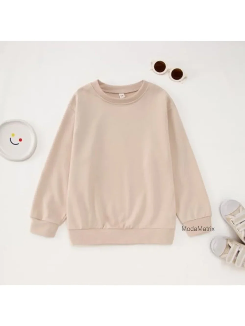 Cotton Blend Big Kid Sweatsuit Set - 2 Pc Crewneck Sweatshirt & Joggers